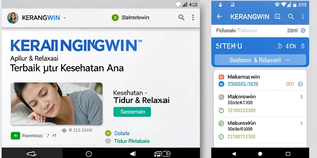 Antarmuka KERANGWIN menunjukkan pilihan suara relaksasi yang beragam.