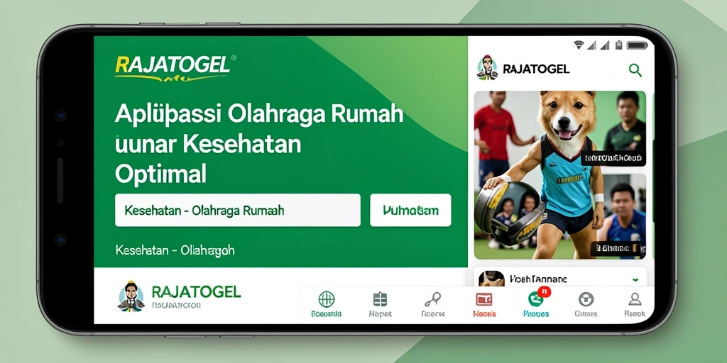 Antarmuka RAJATOGEL menunjukkan berbagai program olahraga yang menarik.