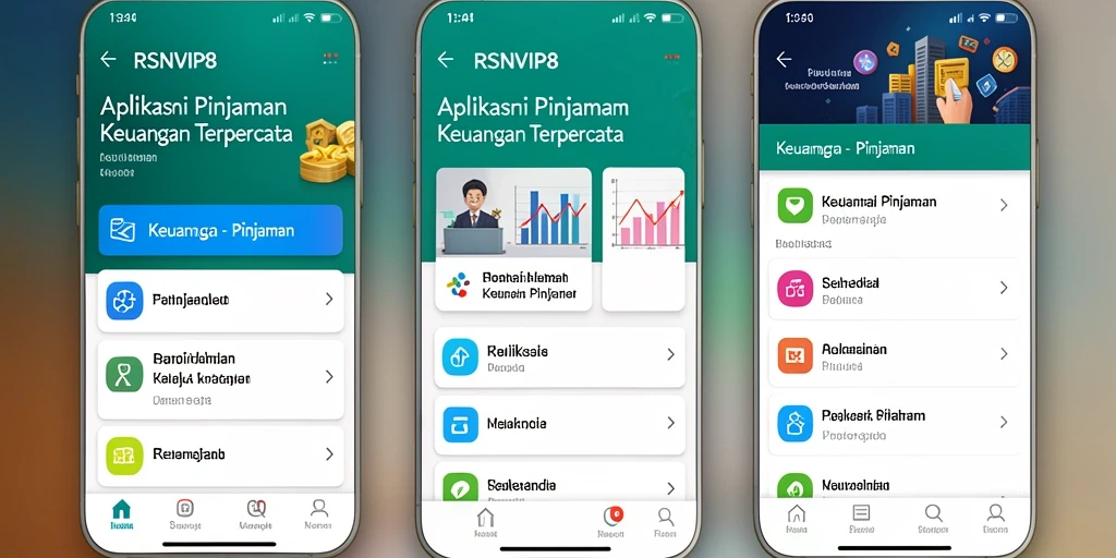 Tampilan antarmuka RSNVIP8 yang bersih dan fungsional untuk pengajuan pinjaman.