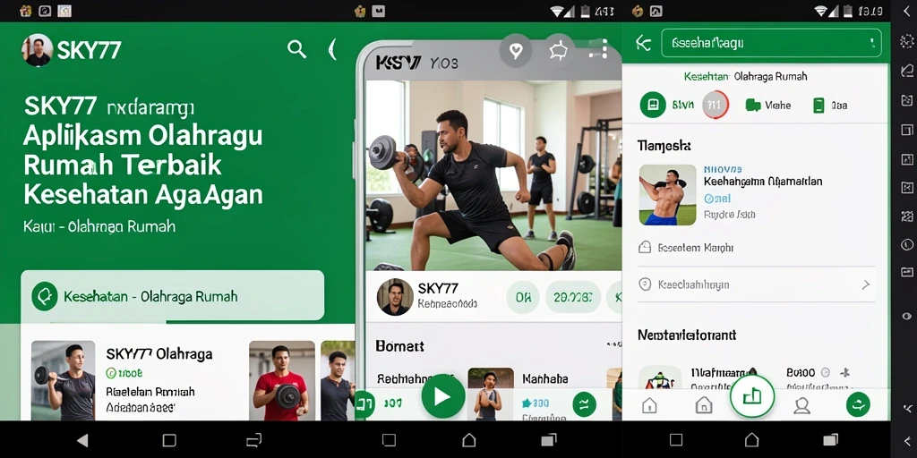 Antarmuka pengguna SKY77 yang intuitif dan menarik untuk olahraga di rumah.