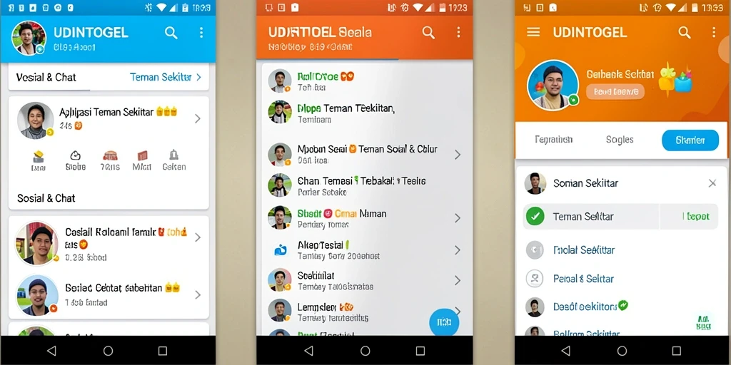Screenshot tampilan antarmuka pengguna UDINTOGEL untuk Teman Sekitar.