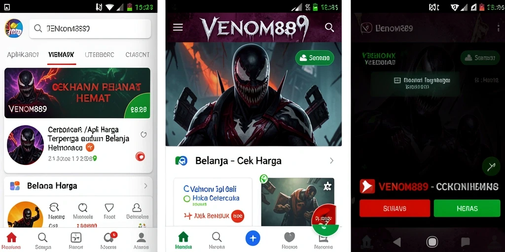 Tampilan antarmuka VENOM889 yang intuitif dan mudah digunakan.
