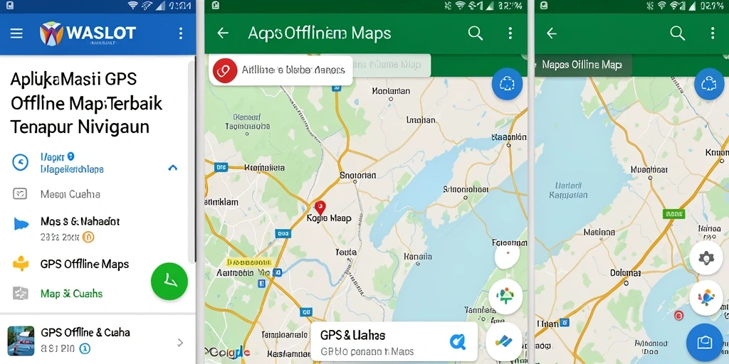 Tampilan utama aplikasi WASLOT dengan fitur GPS Offline Maps